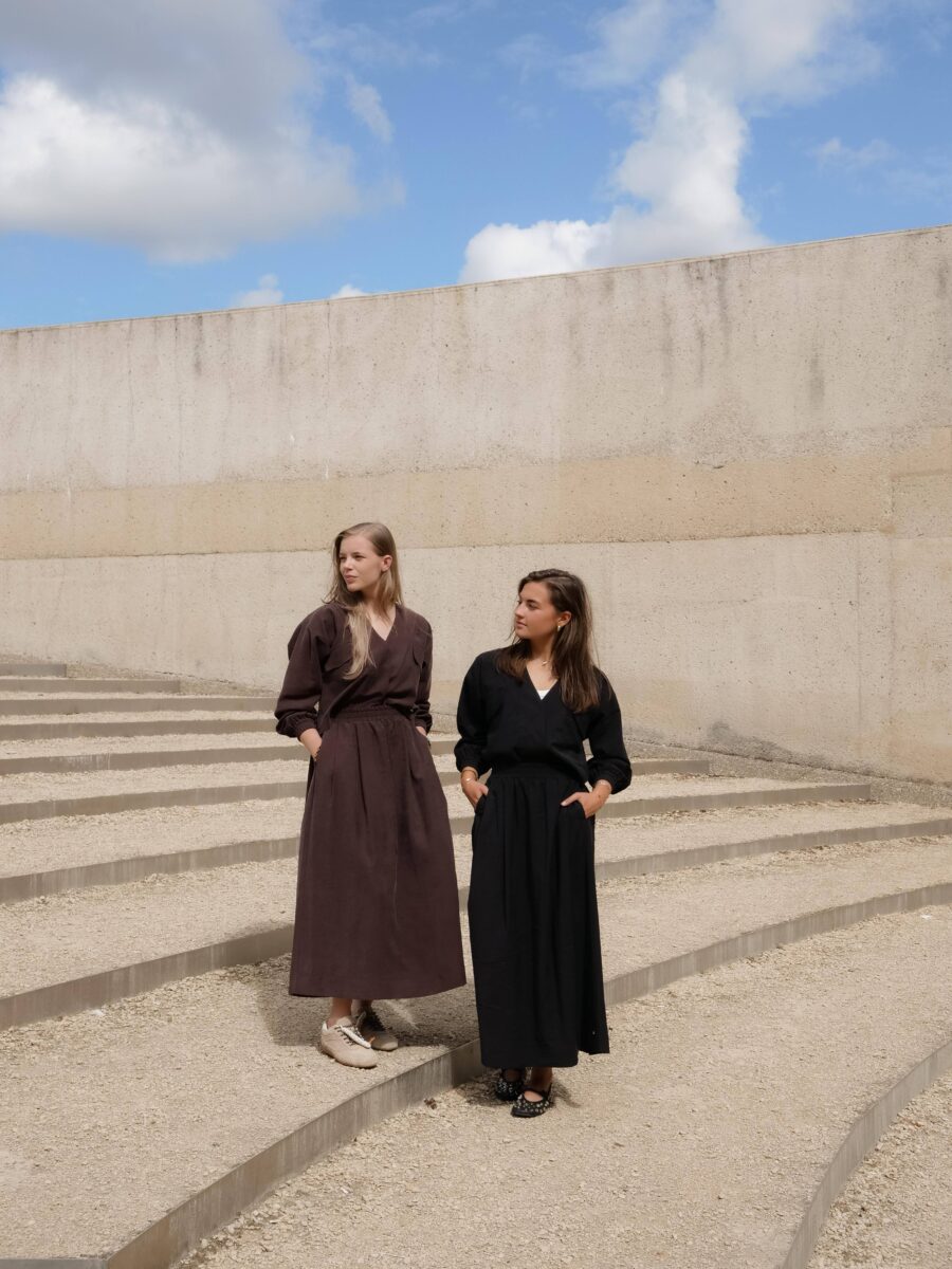 Rosa midi plooirok bruin - Afbeelding 6