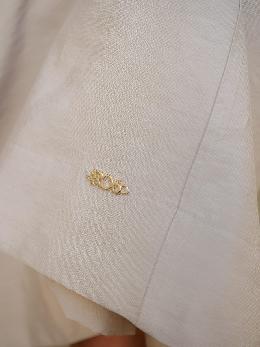 Rosa midi plooirok beige - Afbeelding 6