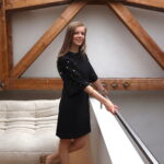 Roza jurk met studs zwart