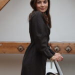 Romee jurk met ballonmouwen